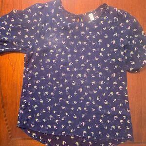 Ophelia for FC Navy Semi Sheer Top Size Medium